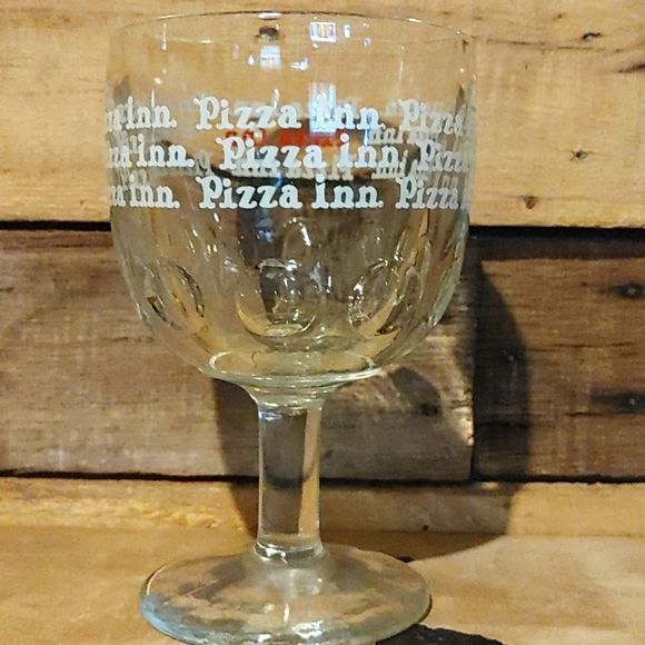 Vintage 80's Pizza Inn Thumbprint Beer Goblet - Picture 3 of 9